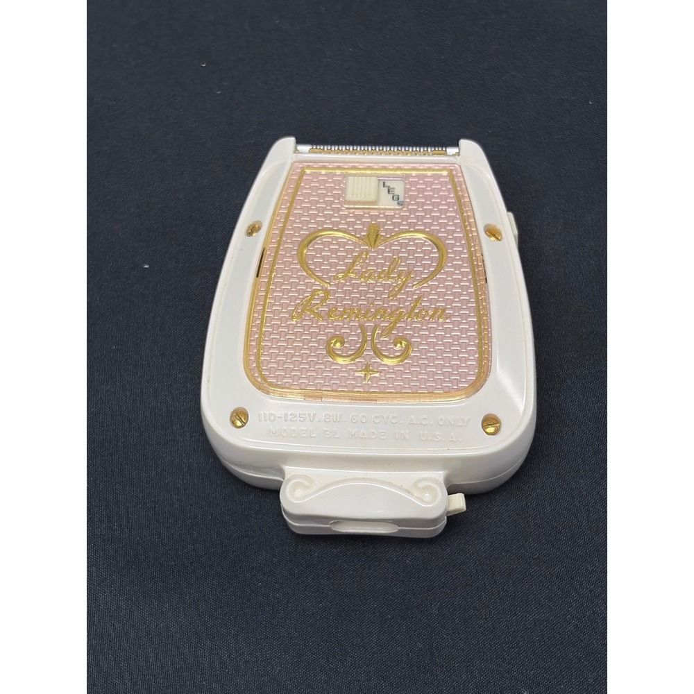 Vintage Lady Remington Electric Shaver Model BL Pink Gold Corded Razor with Case - Picture 1 of 6